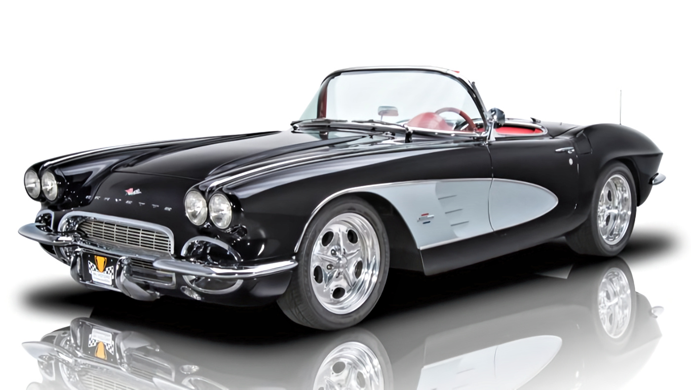 Click to Enlarge-Esc to Close Corvette Generations/C1/C1 1961 corvette black-white 2.jpg